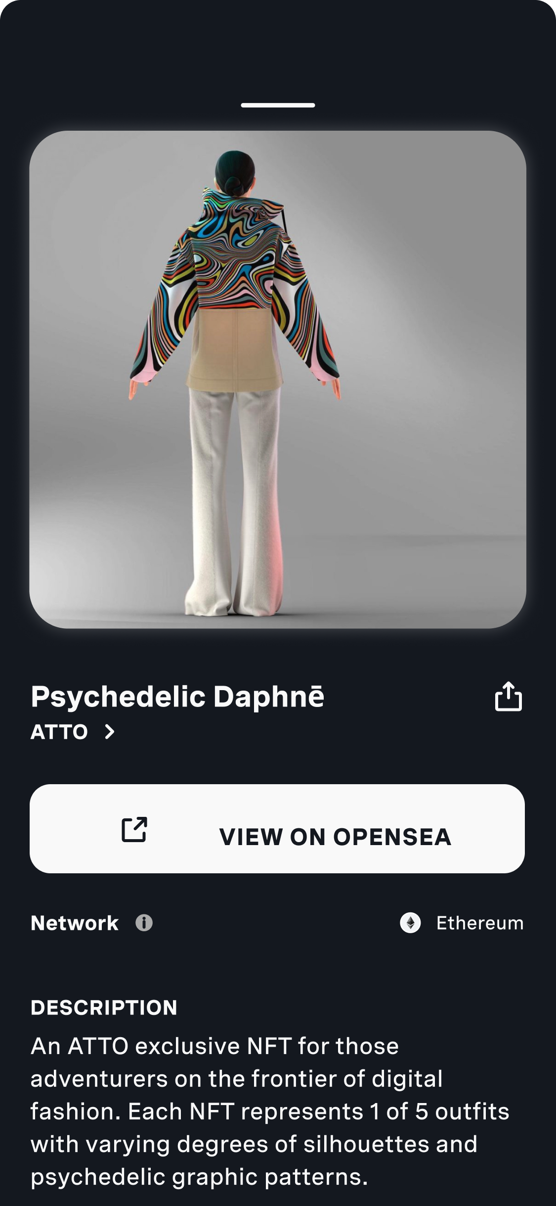 Visual example of design work - rainbow sculpture  